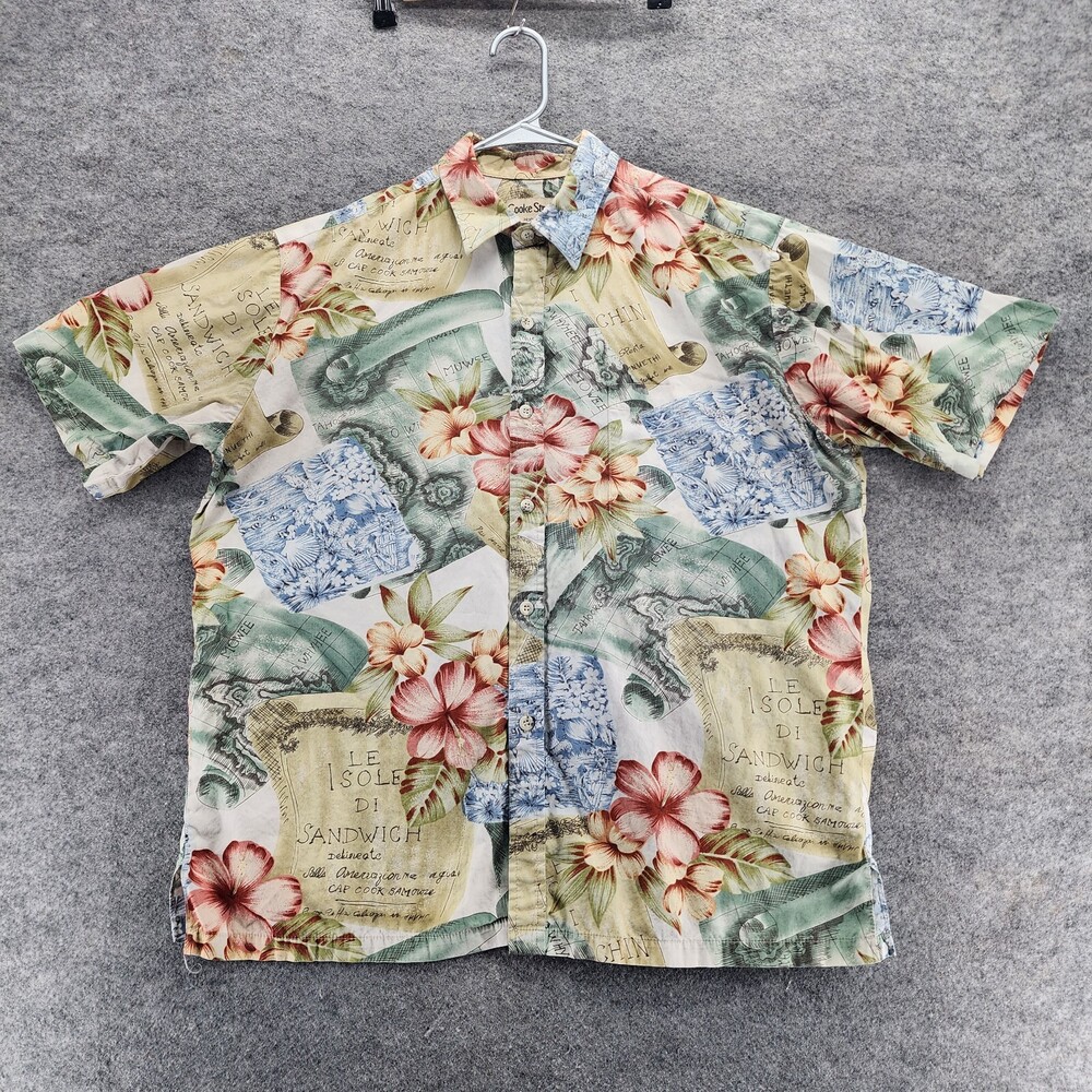 Vintage Cooke Street Hawaiian Shirt Mens Large Button Up Short Sleeve